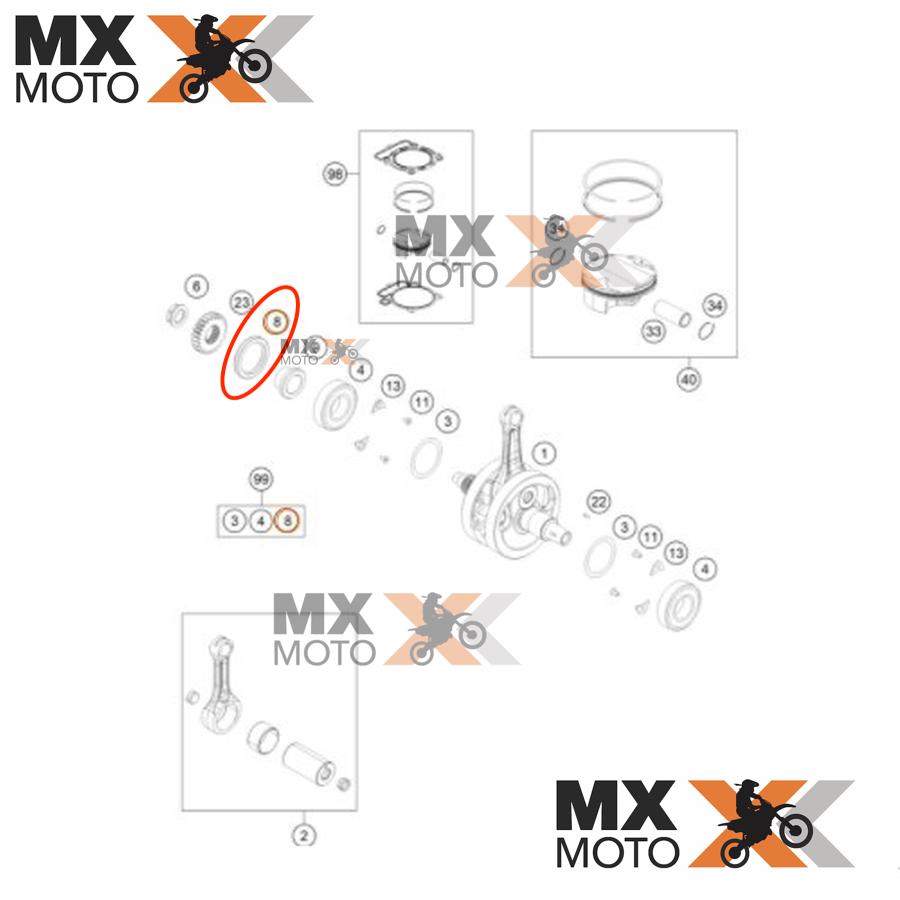 えるページ Retentor Virabrequim (direito) A40X55X6 Viton Original KTM 4T 450