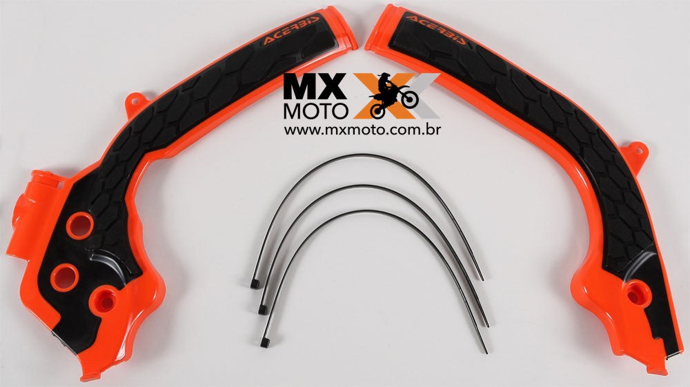Protetor Quadro Acerbis X-Grip KTM 2T / 4T - 2017 a 2019 - Laranja