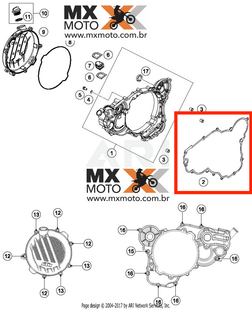 Junta Grande da Embreagem Original KTM 2T EXC / TPi 250/300 - 2017