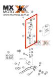 Cilindro de Freio Traseiro Completo Brembo Original KTM 2009 A 2025 / Husqvarna 07 a 25 / Husaberg 09 a 14 / GAS GAS 21 a 25 ( Brembo ) - 77013060044