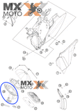 Duto Caixa do Filtro de Ar / Borracha da Caixa do Filtro de Ar Original para KTM 4T 250/350 EXCF/XCFW 2012 a 2016 - Husqvarna FE 250/350 14 a 16 - Husaberg FE 350 2013 - 77506026000