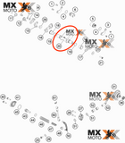 Valvula de Escape Central / Sistema de Abertura Valvula Central Original para KTM 2T 300 EXC 20 a 23 - Husqvarna 2T TE ( Jarvis, Rockstar, Heritage ) 300 20 a 23 - Gas Gas 2T EC/EX 300 21 a 23- 55737020000
