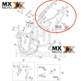 Kit Sub Quadro Carbono ( Lado Direito + Lado Esquerdo ) Original Preto Husqvarna  FC / TC 19 a 23 - TE / FE / TX / FX - 20 a 23 - 25103002244 + 25103002144