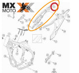 Sub Quadro Carbono ( Lado Direito ) Original Preto Husqvarna  FC / TC 19 a 23 - TE / FE / TX / FX - 20 a 23 - 25103002244