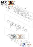 Oring do Cilindro da Embreagem Embolo Inferior Original KTM 4T Magura 950/990/1090/1190/1290 - 2003 a 2022 - 60032065000