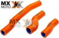 Kit de Mangueiras do Radiador SEM Válvula Termostática Tusk ( Laranja ) KTM 2T EXC / TPi  20 a 23 - XC 250/300 20 a 22 - Husqvarna 2T TE 250/300 2020 a 2023 - TX 300 20 a 22 - Gas Gas 2T EC/EX 250/300 21 a 23 - 1629680073