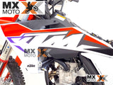 Protetor Radiador Prata Start Racing em Alumínio KTM EXC / EXCF 2024 - XC/SX/XCF/SXF 2023 e 2024 - Husqvarna FE/TEi/TPi 2024 / TX/FC 23 e 24 - GASGAS 2T e 4T EC/EX/MC 2024 - S494 - Prata