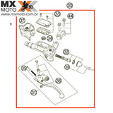 Cilindro / Burrinho De Embreagem 9mm Completo Brembo Original KTM 16 a 24 - Husqvarna 22 a 24 - GAS GAS 21 a 24  - 79202030044