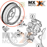 Volante do Magneto / Stator Original KTM 2T 250/300 2007 a 2016 - Freeride 250 R 14 a 17 - HUSQVARNA 2T 250/300 14 a 16 - HUSABERG 2T 250/300 12 a 14 - 55139005000