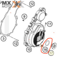 Oring da Tampa do Magneto Original KTM 4T 250 a 1290 2004 a 2026 - Husaberg FE 250/350 13 e 14 - Husqvarna 4T 250 a 901 2014 a 2026 - Gas Gas 4T EC/EX/MC 250 a 500 21 a 26 - 0770024025 / 07700240251