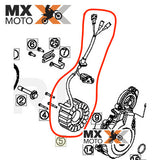 Stator Magneto / Ignição / Bobina Original KTM 4T 250 EXCF 14 a 16 / 350 EXCF 12 a 16 - HUSQVARNA FE 250/350 14 a 16 - 77539004000