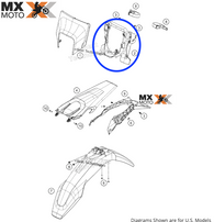 Suporte Inferior do Farol Preto Original HUSQVARNA TEi / FE ( Rockstar/Heritage 22 e 23 ) Também serve nas TE/FE 2020 a 2023 - 26608005000C1