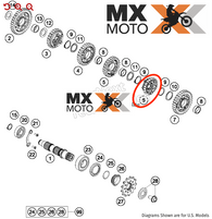 Engrenagem 6ª Marcha Original KTM 450/500 EXCF 2017 a 2023 - Husqvarna FE 450/501 2017 a 2023 - 79533516000