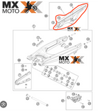 Guia da Balança Superior Original Preta KTM 690 Enduro R 2008 a 2018 - 76504060000