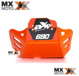 Protetor de Motor / Chassis AXP ( Plástico de polietileno 8mm ) Para KTM 690 Enduro 2009 a 2023 - Husqvarna 701 Enduro/Supermoto 2015 a 2023 - GAS GAS SM / ES 700 - 22 a 23.