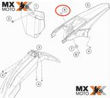 Porca Sextavada que Segura o Banco Original KTM SX 85 2003 a 2024 - SXF/XCF/EXCF/EXC/XCW 125 a 530 2003 a 2016 - Husaberg TE 125/250/300 2011 e 2012 - Husqvarna TC 85 14 a 24 - GAS GAS  MC 85 21 a 24 - 50314057050