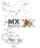 Parafuso do Escapamento M6x35 TX30 Original KTM 4T/2T 1996 a 2024 - Husqvarna 2T/4T 2014 a 2024 - GAS GAS 21 a 24 - 0025060356