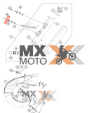 ( 01 ) Arruela de Pressāo M6 Do Escapamento Original KTM 4T/2T 1996 a 2024 - Husqvarna 2T/4T 2014 a 2024 - GAS GAS 21 a 24 - 50233041000