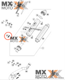 Mola do Escapamento L=75mm Original KTM 4T 250 a 500 EXCF/SXC/XCF 2011 a 2023 - Husqvarna 4T FE/FC 2014 a 2023 - GAS GAS 4T 21 a 23 - 50305116000