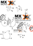 Tampa Pequena da Tampa do Magneto Original KTM 2T EXC/XCW 250/300 2008 ate 2016 - Husqvarna TE 250/300 14 a 16 - Husaberg TE 250/300 14 a 16 - 5513004524433