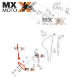 Arruela de Cobre Do Tensionador Da Corrente De Comando A24X29X2 Original KTM 4T SXF / XCF / EXCF / XCFW 250 a 530 05 a 24 - Husqvarna FC/FE/FX 250/350 14 a 24 - Gas Gas EX250F/350F EX250F/350F MC250F 2021 a 2024 - 0603242920