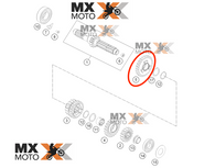 Engrenagem intermediária 6ª Marcha Original KTM 250 EXCF 15 a 19 - Husqvarna FE 250 15 a 19 - 72033006044 / 72033006144 / 79133106000