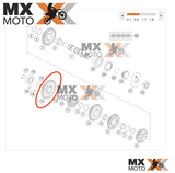 Engrenagem 1ª Marcha 32 dentes Original KTM 4T 250 EXCF 20 a 23 - Husqvarna 4T FE 250 20 a 23 - Gas Gas 4T EC / EX 250F 21 a 23 - 79133211000