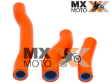 Kit de Mangueiras do Radiador SEM Válvula Termostática DRC ( Laranja ) KTM 2T EXC / TPi  20 a 23 - XC 250/300 19 a 22 - Husqvarna 2T TE 250/300 2020 a 2023 - TX 300 19 a 22 - Gas Gas 2T EC/EX 250/300 21 a 23 - SRH005-1