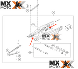 Tampa Plástica Interna da Balança Original para KTM SXF/XCF 2023 >>>, EXCF/EXC 24 >>> , HUSQVARNA FC/TC/FX 2023 >>> , FE/TE 2024 >>>,  GAS GAS todas 2024 >>> - A46004041000