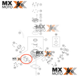 Boca de Conexāo com Escapamento / Flange do Escapamento Original KTM 2T ( TBi ) EXC 300 2024 a 2025 - Husqvarna 2T ( TBi ) TE / TE Pro 300 24 a 25 - Gas Gas 2T ( TBi ) EC 300 24 a 25 - A44037001000