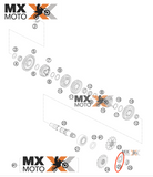Arruela de Travamento da Porca do Eixo Pinhāo Original para KTM 950 2003> 990 2005> 1190 2008> 1290 2015> 1390 2024> 60033034000