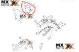 Suporte do Farol Preto Original para KTM 2T EXC 150 a 300 e 4T EXCF 250 a 500 ( Enduro )  2024 a 2025 - A49008001010C1