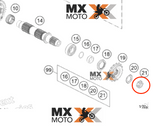 Porca Sextavada M20 x 1,5  do Eixo Pinhāo Original para KTM 625, 640, 660, 690, 790, 890 2003 a 2025 - Husqvarna 701 2016 a 2022 - Gas Gas 700 2022 - 58033032200 / 58033132300