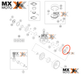 Retentor Virabrequim ( lado Esquerdo ) / Retentor Eixo Pinhāo 30x47x7 mm BSL VITON Original KTM 4T ( vide aplicaçāo ) - Husqvarna FE/FC 250/350 14 a 15  - 0760304772