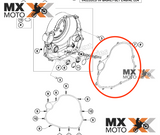 Junta Grande da Tampa de Embreagem Original KTM 690 2007 a 2024 - Husqvarna 701 2016 a 2024 - GAS GAS SM/ES 700 22 a 24 - 75030025000