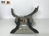 Protetor de Motor e Cano em Aluminio KTM EXC 250/300 2T 2024 / XC 250/300 2023 e 2024 - Husqvarna TEi / TPi 2024 - GASGAS 2T EC/EX 250/300 2024 - Prata, Preto  - Start Racing