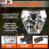 Farol de Led ( Globo + Led ) Sem Carenagem Compatível para KTM 2T EXC / 4T EXCF 150 a 500 2024 e 2025