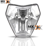 Farol de Led ( Globo + Led ) Sem Carenagem Compatível para KTM 2T EXC / 4T EXCF 150 a 500 2024 e 2025