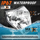 Farol de Led ( Globo + Led ) Sem Carenagem Compatível para KTM 2T EXC / 4T EXCF 150 a 500 2024 e 2025