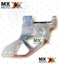 Protetor de Disco Freio Traseiro Aluminio Anodizado Prata Réplica KTM 2004 a 2025 - com Logo KTM