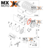 Arruela da Campana da Embreagem 21,8X37X1,5 Original KTM 4T / 2T 12 a 23 - Husqvarna 2T / 4T 14 a 23 - GAS GAS EC250/300/250F/350F 2021 a 2023 - 77232009000