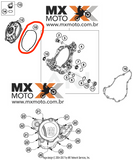 O´ring / Anel da Tampa da Embreagem Original KTM 4T 250 EXCF/XCFW 14 a 16 / 4T 350 EXCF/XCFW 12 a 16 / 4T 350 XC-F/SX-F 11 a 15 / FREERIDE 350 12 a 17 - Husqvarna FE 250/350 14 a 16 / FC 250/350 14 e 15 - Husaberg FE 250/350 13 e 14 - 77230027000