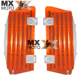 Protetor Radiador Corona Usinado em Aluminio para KTM e Husqvarna 2T e 4T 2024, Gas Gas 2024 ( Cores a escolher - Laranja, Azul, Prata, Preto, Vermelho )