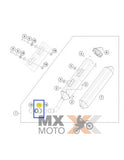 Borracha de Silicone / Junção Curva e Ponteira Original KTM 2T 250/300 - 98 a 2024 - Husaberg 12 a 14 - Husqvarna 14 a 24 - Gas Gas 21 a 24 - 50205057000 / 55405057000