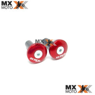 Bar Ends / Protetor de Punho / Acabamento Guidão BMS em Aluminio Anodizado Vermelho - BMS 46212