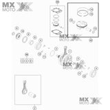 Kit Pistao e Anel Original Letra B para ( Motos de Enduro ) KTM 4T EXC-F 350 20 a 23 / GAS GAS EC350F 21 a 23 / Husqvarna FE 350 20 a 23 - 79230207200 II