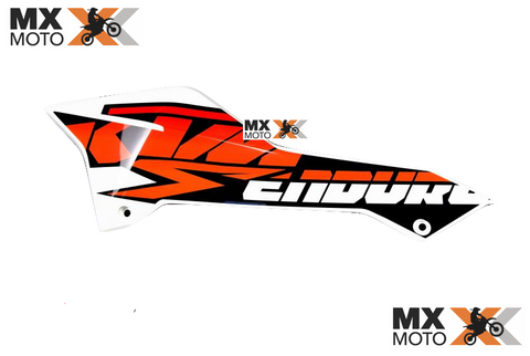 Aba / Aleta lateral lado Esquerdo Com Grafismo Original KTM 690 Enduro R 2014 a 2018 - 7650814100028B