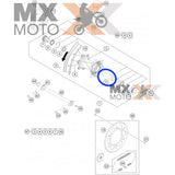 Espaçador Central do Eixo de Roda Traseira Original para KTM EXC/XCW/EXCF/XCFW 2004 a 2023, HUSQVARNA FC/TC 14 e 15 - FE/TE 16 a 23, Husaberg FE/TE 2009 a 2014, Gas Gas EC/EX 250/300/350 21 a 23 - 77710011000