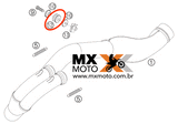 Borracha do Coxim / Borracha Do Suporte De Escapamento Original KTM 50-500 96 a 23 - 77205068000