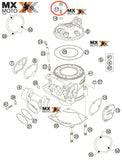 ( 01 ) Parafuso Tampa Cabeçote Original M8X35 WS=13 para KTM 2T 250/300 03 a 23 / HUSQVARNA 2T 250/300 16 a 23 / GAS GAS 2T 250/300 21 a 23 - 54830079000